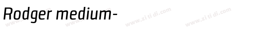 Rodger medium字体转换